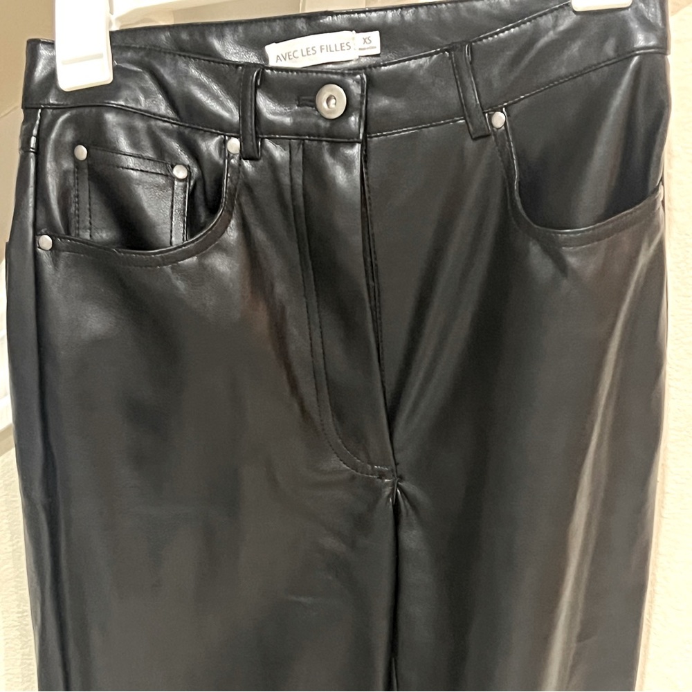 Avec Les Filles Faux Leather Pant